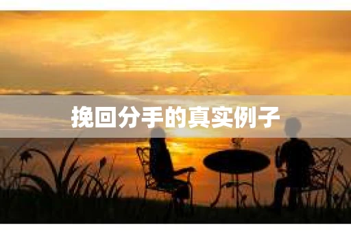 挽回分手的真实例子