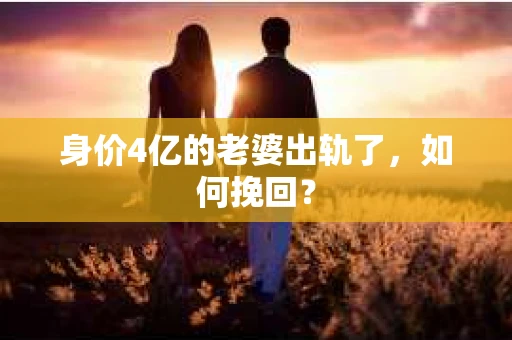 身价4亿的老婆出轨了,如何挽回? 身价4亿的老婆出轨了,如何挽回?