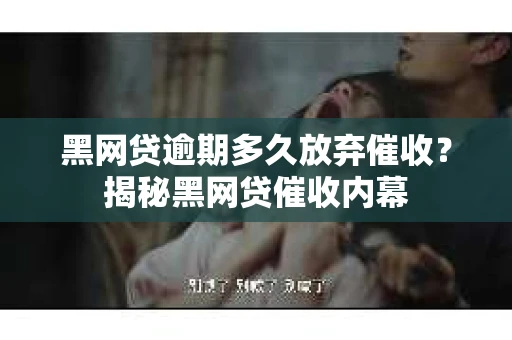黑网贷逾期多久放弃催收？揭秘黑网贷催收内幕