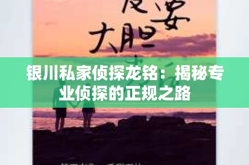 银川私家侦探龙铭：揭秘专业侦探的正规之路