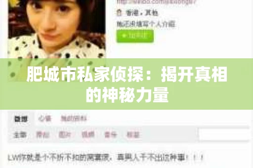 肥城市私家侦探：揭开真相的神秘力量
