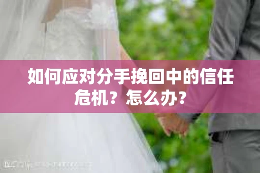 如何应对分手挽回中的信任危机？怎么办？