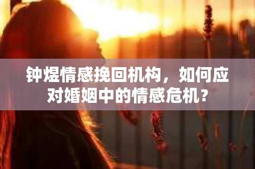 钟煜情感挽回机构，如何应对婚姻中的情感危机？