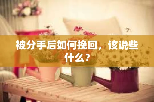被分手后如何挽回，该说些什么？