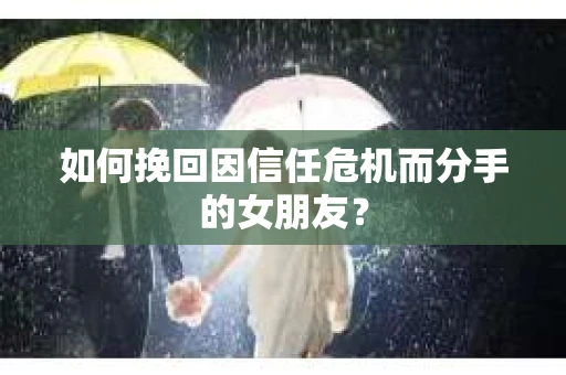 如何挽回因信任危机而分手的女朋友? 如何挽回因信任危机而分手的女朋友?