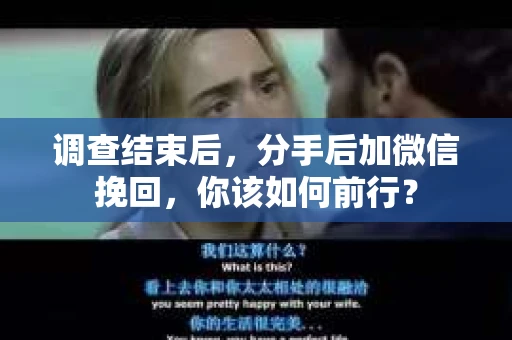 调查结束后，分手后加微信挽回，你该如何前行？
